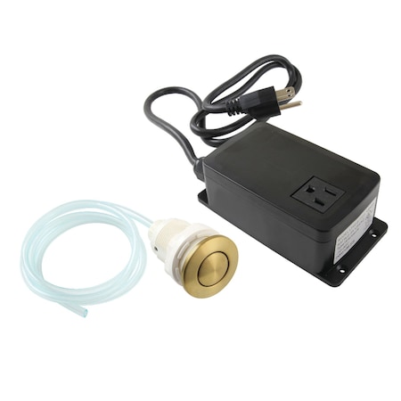 Kingston Brass Single Outlet Garbage Disposal Air Switch Kit, Brushed Brass KASK317